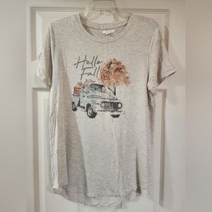 Gray 'Hello Fall' Graphic T-Shirt